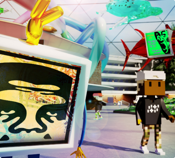 Animated Plaza in the Vertikal Metaverse